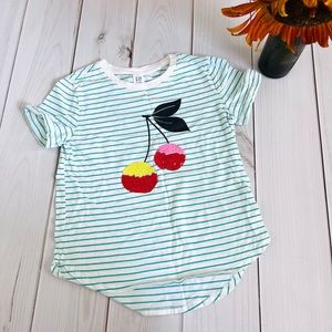 Gap Flips Sequins Cherries Top